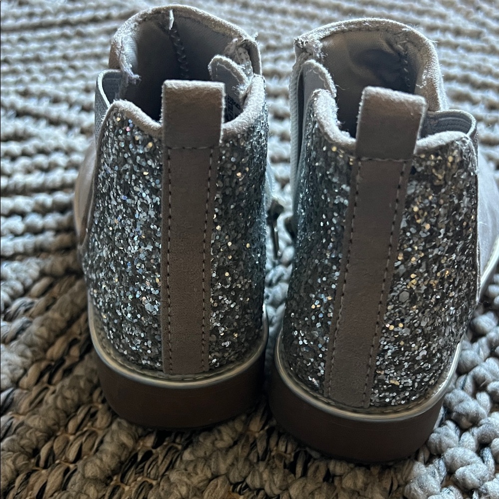 Sparkly Gray Kids Boots